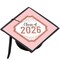 Big Dot of Happiness Rose Gold Grad - 2026 Graduation Cap Decorations Kit - Grad Cap Cover